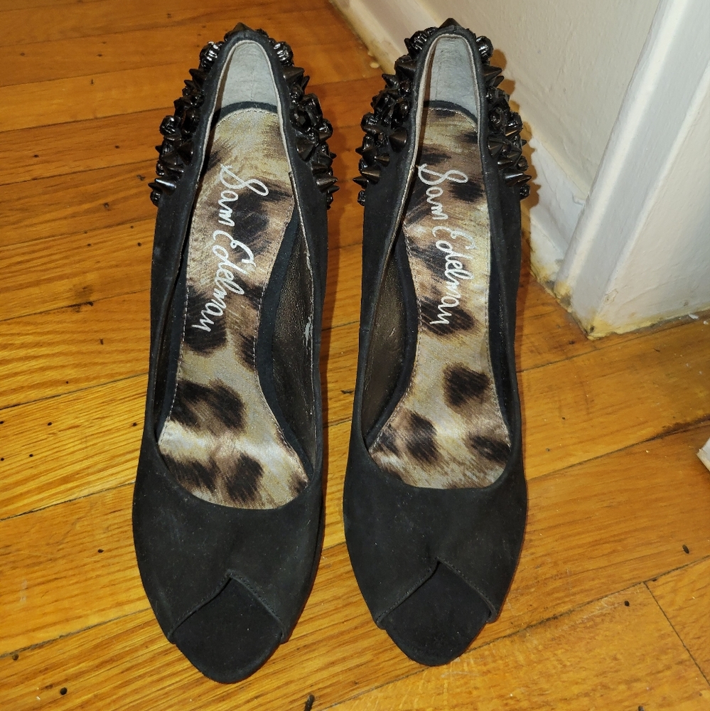Sam Edelman peep toe studded heels
